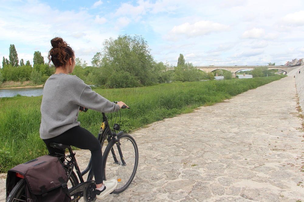 Combined bike and canoe kayak on the Loire
