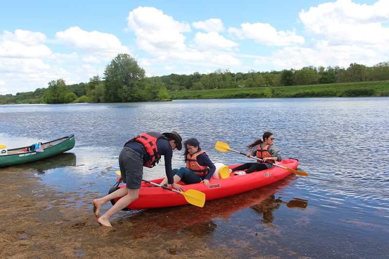 Combined bike and canoe kayak on the Loire