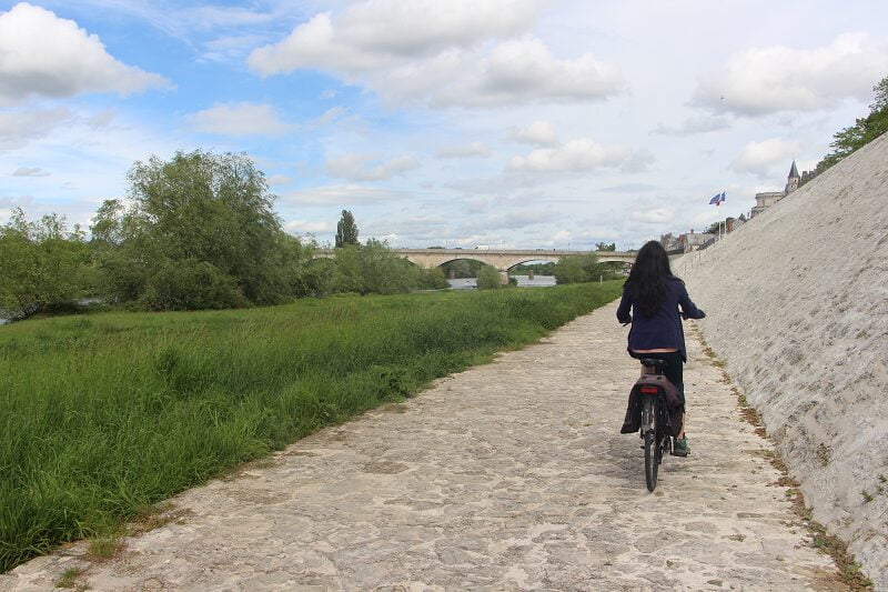 Combined bike and canoe kayak on the Loire