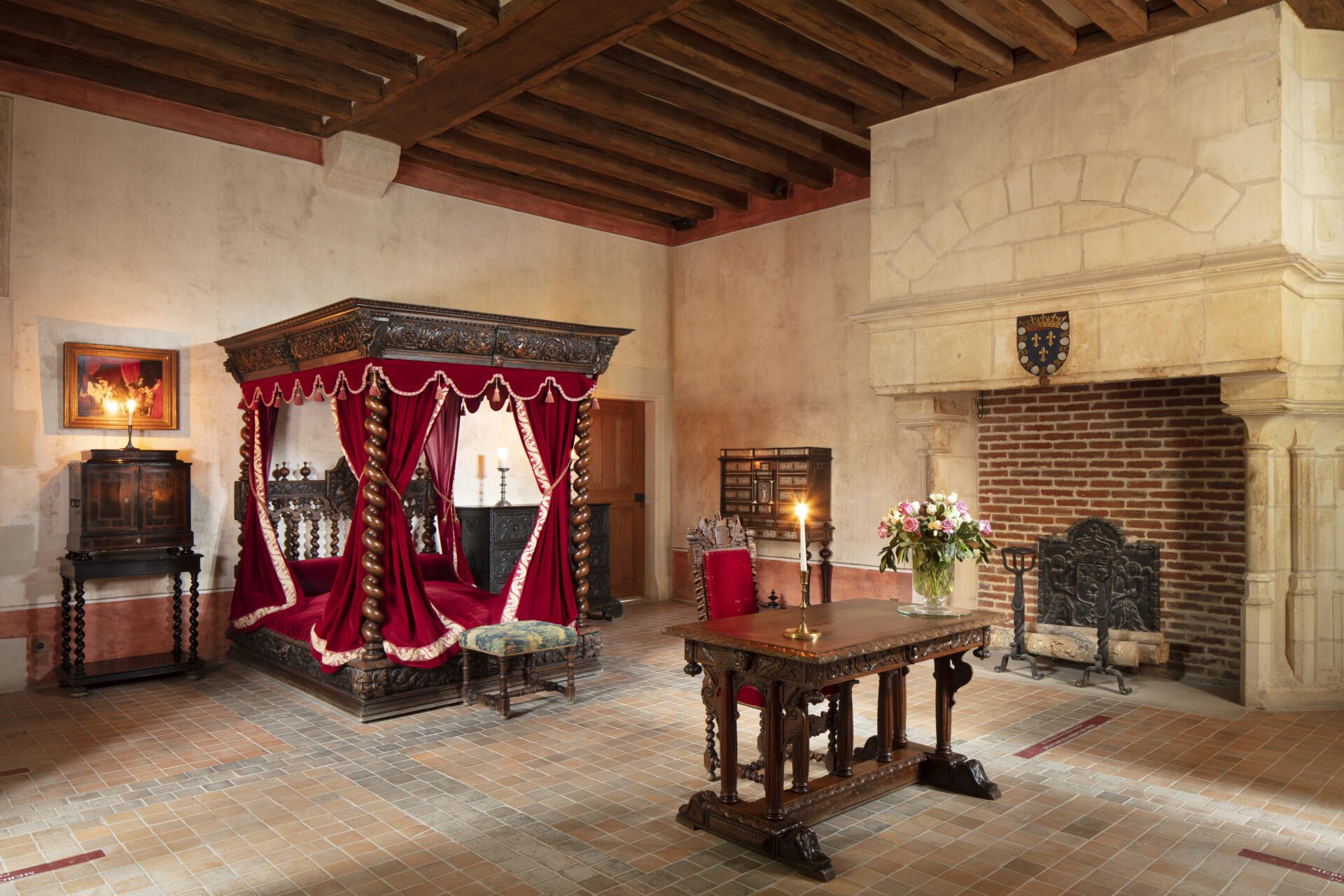 Chambre de Léonard de Vinci au Château du Clos Lucé