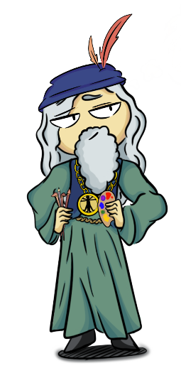 Drawing of Leonardo da Vinci