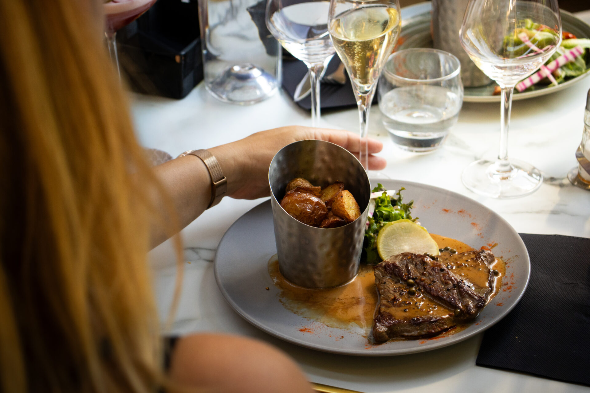 Menu Pork Belly, La Terrasse Restaurant, covered terrace, traditional cuisine, local, Touraine