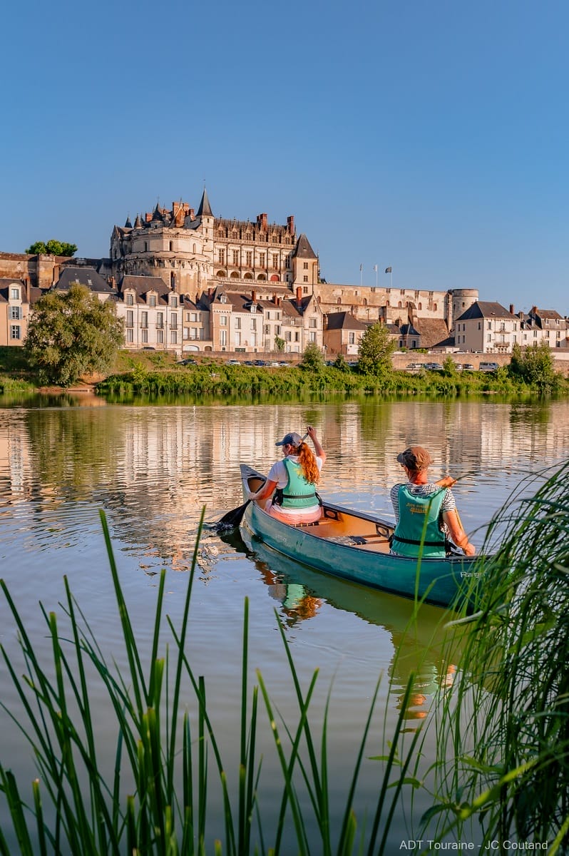 canoeing down the Loire at Amboise