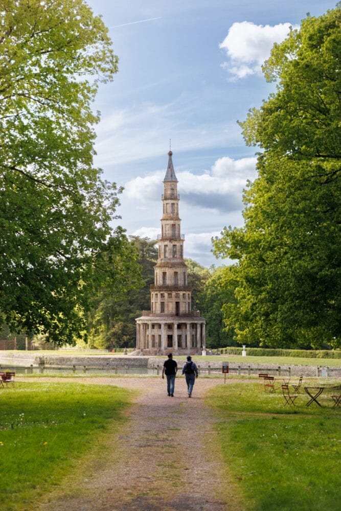 Tree-lined avenue of the Pagoda of Chanteloup d'Amboise