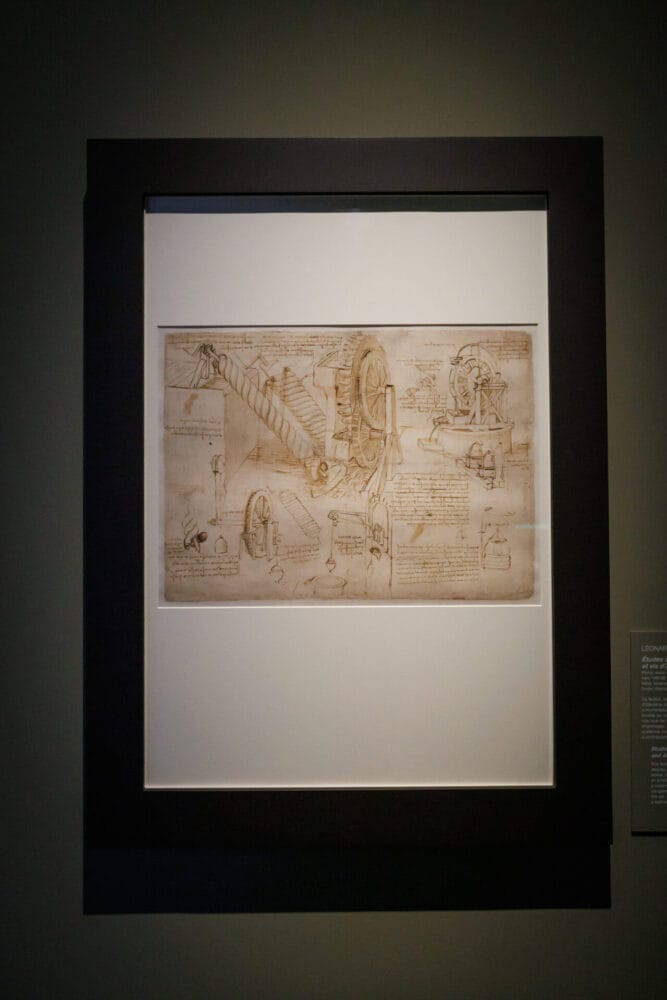 dessin original exposition Léonard de Vinci Maitre de l'eau