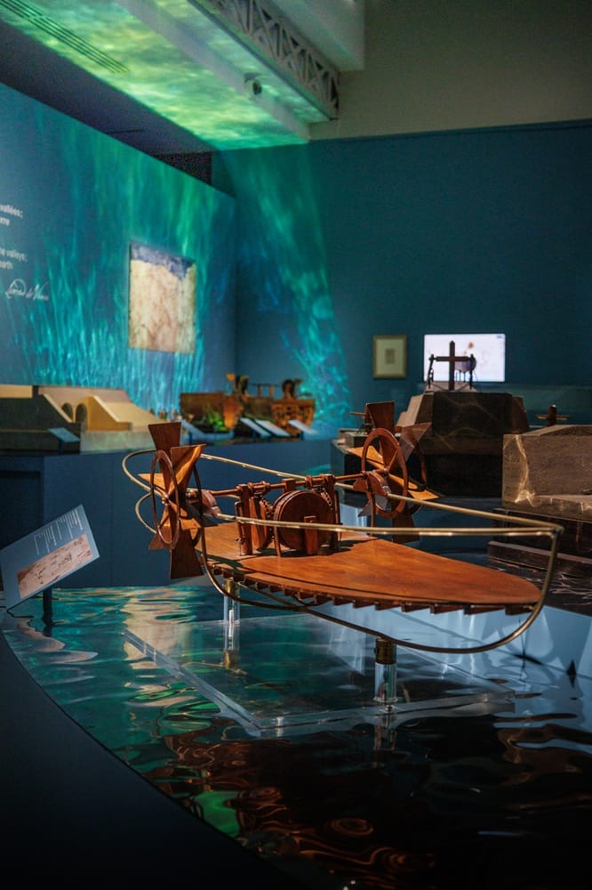 maquette bateau exposition Léonard de Vinci Maitre de l'eau